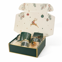 Boîte à courrier en papier de Noël de plusieurs tailles, boîte d'emballage pour coffret cadeau de Noël, pour tasses, chaussettes, bougies, coffrets cadeaux de Noël