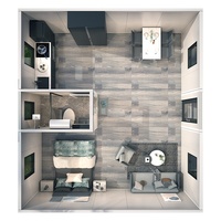 Chambre de conteneur extensible de luxe de 39 m2 résistante au vent et aux typhons