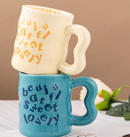 Tasse en céramique classique, mug souvenir, tasse à eau et à café pour étudiants et couples, cadeau de la Saint-Valentin, thermique, anti-fuite