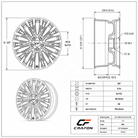 Jantes forgées CF 20 21 22 23 pouces 5x112 PCD compatibles avec Audi A8L D5 S8 Q7 4M Q8 RSQ8 SQ7 SQ8 66.5 CB Hub ODM