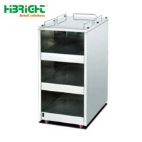 Vitrine chauffante électrique commerciale en acier inoxydable HIGHBRIGHT, 850W, pour la présentation de plats chauds, idéale pour les restaurants et hôtels