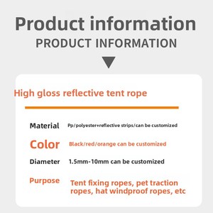 Stock <b>Tent</b> <b>Canopy</b> Umbrella Reflective Rope 1.5mm Diameter 40m Roll High Brightness Windproof Wind Rope Buckle - Product Image 4