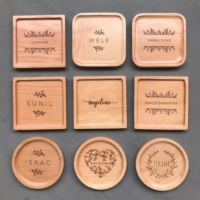 Sous-verres en bambou FSC, sous-verres en bois de noyer, sous-verres en hêtre pour tasses à café, fabrication sur mesure en gros, OEM