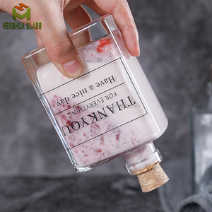 Bouteille de jus en verre super silex, carré français, 10oz, 300ml, pour le whisky, l'alcool, le gin, le rm, le lait, le thé, l'huile d'olive, bouteille en verre avec bouchon - Product Image 3