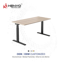 Bureau électrique réglable en hauteur à double moteur 3 niveaux, ergonomique, pour le travail assis-debout à domicile ou au bureau, certifié BIFMA