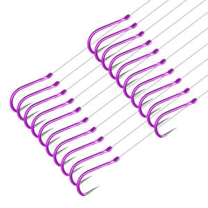 Ensemble de hameçons doubles à lame de rasoir 65 cm sans ardillon, ligne de pêche à la carpe pré-nouée pour la pêche au fond en bateau en mer - Product Image 2