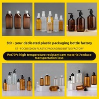Bouteille de shampooing et de gel douche en PET de 500 ml à col étroit, emballage cosmétique rechargeable avec tête de pompe pour les soins personnels