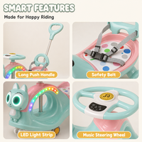 Voiture à bascule pour enfants en gros, voiture à bascule 360 Twist avec musique et lumière, 4 roues, pour enfants de 2 à 7 ans, voiture porteur pour enfants