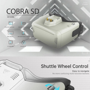 Gafas de video FPV 5.8G Skyzone Cobra SD con interfaz multi-USB, auriculares RC VR, color blanco - Product Image 3