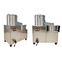 Multifunctionele automatische aardappel schil- en snijmachine voor de productie van aardappelchips, wortelen, radijsjes en zoete aardappelen
