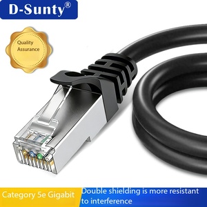 สายแพทช์อีเธอร์เน็ต Cat5e S/FTP ป้องกันสองชั้น หัวต่อ RJ45 ชุบทอง สายทองแดงแท้ 100% ขนาด 24AWG สายแลน ความยาวตามสั่ง - Product Image 1
