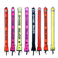 Bouée de signalisation de surface gonflable en nylon de sécurité avec logo personnalisé 150*15cm pour la plongée sous-marine, le snorkeling et le surf