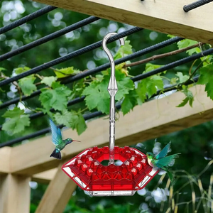 Hanging Red Hexagon Hummingbird <b>Feeder</b> with <b>Hook</b> Garden <b>Bird</b> <b>Feeder</b> - Product Image 6