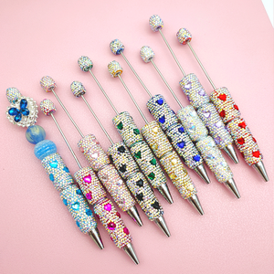 B7029 Herz Kristall Bling Voll abdeckung Strass Kugelschreiber Kreative DIY Schmuck Perlen Stift Förderung Schule Büro Geschenke - Product Image 1