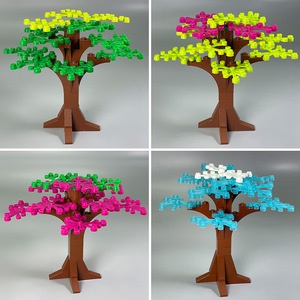 Bloques de Construcción MOC, Árbol de Coco, Árbol Frutal, Begonia, Flor de Cerezo, Árbol de Hortensia, Planta para Jardín o Calle - Product Image 4