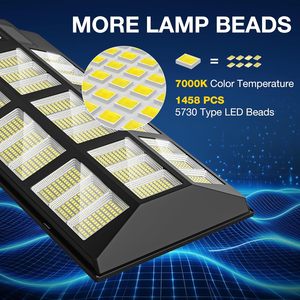 ไฟถนนโซลาร์เซลล์ LED ความสว่างสูง IP65 วัสดุ ABS 8000W สำหรับภายนอกอาคาร - Product Image 5