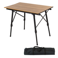 Table de camping en plein air avec logo personnalisé Rouleau d'oeufs Table de camping pliante en aluminium pour pique-nique