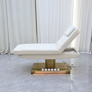 Table de massage électrique en cuir PU, mobilier de salon réglable avec appui-tête intégré et structure métallique pour usage commercial - Product Image 6