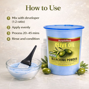 Polvo Decolorante Profesional Permanente para el Cabello, Fórmula con Aceite de Oliva, Sin Polvo, Aclarado Fuerte, Sin Daños, Aclarador para Todo Tipo de Cabello - Product Image 3