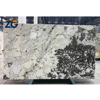 ZGSTONE Alpinus Blanc, granit naturel poli, 2 cm, Alpes bavaroises, mur décoratif, design moderne, personnalisé, intérieur, plan de travail supérieur