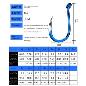 Màu Tím sáng màu xanh đỏ huỳnh quang gai cá móc lớn nước ngọt biển câu cá móc cho cá chép quanh co miệng ống - Product Image 6