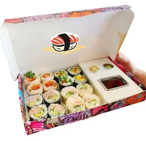 Caja de Papel Magnética de Lujo Personalizada para Llevar <span class=keywords><strong>Sushi</strong></span>, Pasteles y Crepas, con Insertos y D - Product Image 1