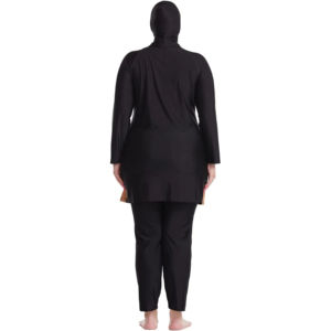 Maillot de bain islamique musulman personnalisé en gros, nouvelle collection, haute qualité, uni, pour femme, modeste, manches longues, fermeture éclair, hijab, 2 pièces, coupe haute, imprimé - Product Image 6