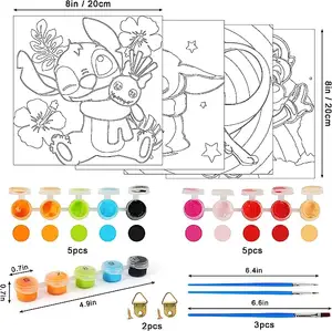 Cat personalisasi dengan angka Kit Untuk dewasa cetak khusus bingkai kanvas cat akrilik kit cat akrilik pot cat