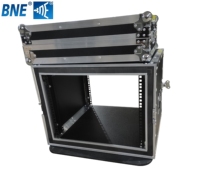 Rack audio 8U double porte double couche en contreplaqué étanche antichoc portable pour équipement sonore, mélangeur, DJ, flight case