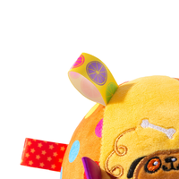 Vente chaude OEM/ODM Chien Singe Ange Chat Motif Activité Jouer Mate Jouets Avec Son Bébé Hochet Balle En Peluche Jouets