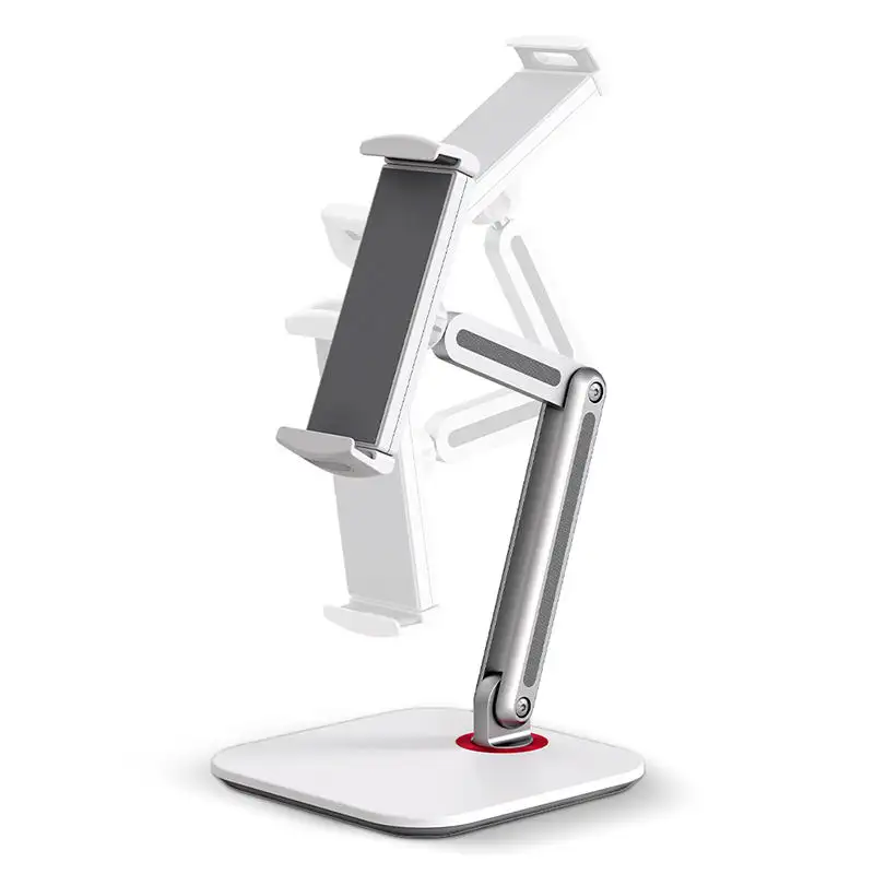 Cell Phone Pad Stand Holder X38 Adjustable Fully Foldable Thick Aluminum Desktop Cradle Dock with Anti-Slip Base Tablet Stand