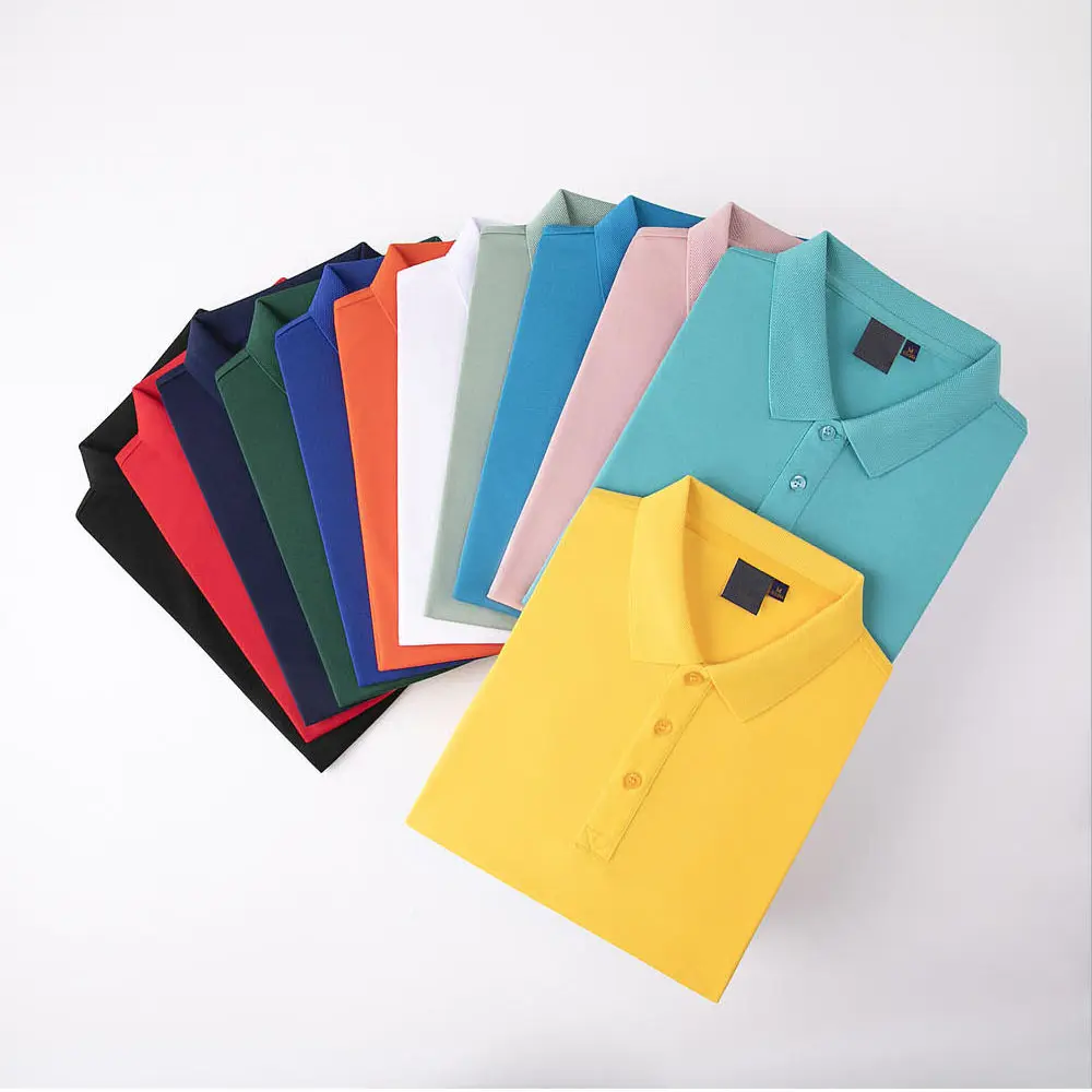 AI-MICH Oem/Odm Men'S Polo Shirts Blank Custom Logo Manufacturer Short-Sleeved 100% Cotton High Quality Men'S Polo Shirts