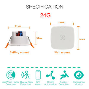Detector de Presença Humana BSSY)Tuya WiFi/ZigBee com Sensor de Detecção por Radar MmWave e Função de Luminosidade 2 em 1 - Product Image 2