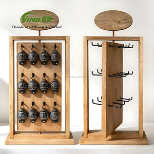 keychain <b>display</b> stand Wooden Jewelry <b>Display</b> Stand with Multiple <b>Hooks</b> - Ideal for Retail and Exhibition - Product Image 1