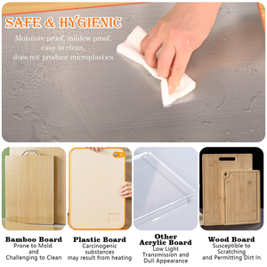 Tabla de Cortar para Cocina - Tabla de Cortar Grande en Forma de L, Tabla de Cortar de Doble Cara para Hornear, Tabla de Cortar Antiadherente - Product Image 5