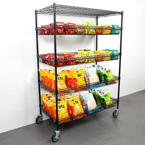 Supermarket Metal <b>Rack</b> Storage Wire Shelving 5-Layer Multi-Level Display Industrial <b>Steel</b> Solution Corrosion Protection Feature - Product Image 2