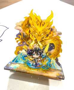 OEM ODM Figura de Acrílico de Personaje Dan Heng Permanente del Mundo, Standee de Acrílico de 3 Capas, Honkai Star Rail, Hecho por Fans, HSR, Acrílico con Purpurina Dorada - Product Image 2
