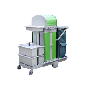 Chariot de nettoyage en plastique polyvalent personnalisé Chariot de nettoyage Outils et accessoires de nettoyage commercial - Product Image 2