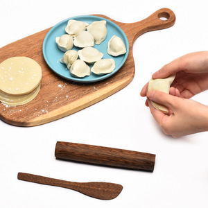 Ensemble d'ustensiles pour raviolis et wontons, comprenant une cuillère à garnir, une cuillère, un couteau à beurre, un couteau à ailes de poulet gravé et non peint, et - Product Image 4