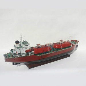 Modèle de navire commercial en bois fait main - Modèle réduit de navire-citerne à gaz, décoration de bureau, Oceanus 09 LPG Tanker - Product Image 1