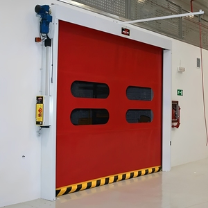 클린룸용 산업 자동 패브릭 플라스틱 지퍼 PVC 속전개 자가복원 고속 롤업 도어 - Product Image 6