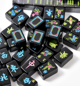 Mini <span class=keywords><strong>Plaque</strong></span> de Mahjong de Luxe Portable, Design Couleurs <span class=keywords><strong>Macaron</strong></span> pour Famille, Entreprise, Amis, Club, Voyage, Fête - Commande en Gros - Product Image 6