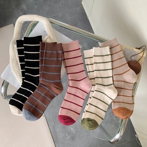 <span class=keywords><strong>Calcetines</strong></span> coreanos a rayas de media caña para hombre, estilo INS, deportivos, con personalidad, largos. - Product Image 1