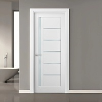 Portes intérieures minimalistes en polymère, portes de style shaker, étanches, coupe-vent, en fibre de verre, pour chambre à coucher, école, salle de bain, ensembles de portes WPC