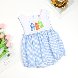 情人节婴儿登山服兄妹春季短袖女童服装套装婴儿连衫裤 - Product Image 3