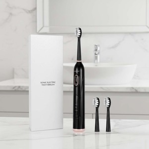Brosse à dents électrique sonique automatique rechargeable par USB pour adultes, 5 modes, étanche IPX7, poils doux, brosse à dents intelligente - Product Image 1