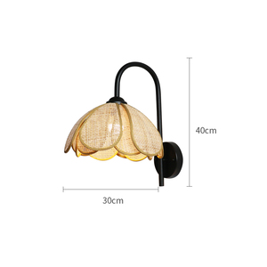 <strong>Wicker</strong> Chandelier Hand-Woven Rattan <strong>Wicker</strong> <strong>Light</strong> Natural Bamboo <strong>Wall</strong> <strong>Light</strong> for Living Dining Room Farmhouse - Product Image 4