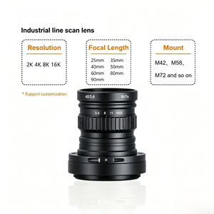 Objectif industriel POMEAS à faible distorsion et haute résolution pour numérisation linéaire, 19-120 mm, monture M42/M58/M72, accessoire de détection pour vision industrielle - Product Image 4