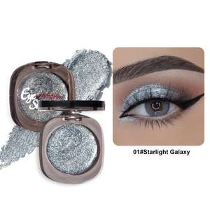 อายแชโดว์เดี่ยวแบบขาวดำเงางามขนาดใหญ่และทนทานประเภทเม็ดสีอายแชโดว์แบบอัดแน่นที่มีประกายมุก - Product Image 1