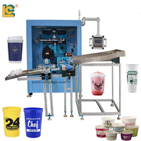 Máquina de serigrafía de carga completamente automática LC para PET, PP y vasos de papel para agua, café, té con leche y vasos desechables